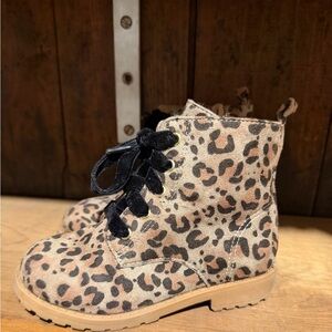 Leopard Print Kids Boots